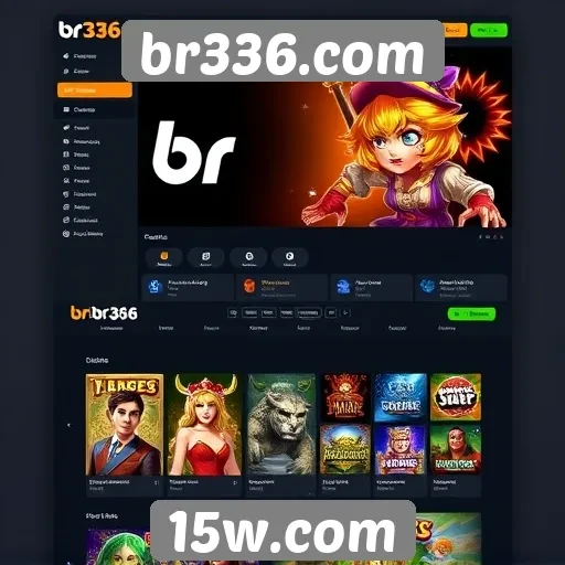 Evolução da interface do site de jogos br336.com